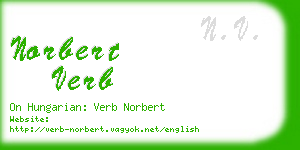 norbert verb business card
